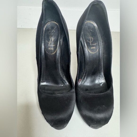 Yves Saint Laurent Tribtoo 80 Pumps – Black Leather – Size 6.5 / EU 36.5 - Picture 8 of 16